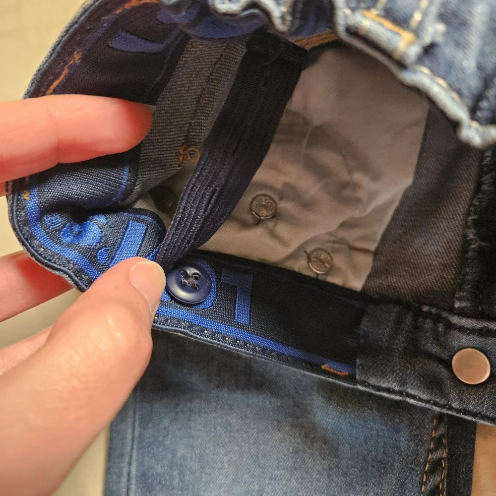 Levi's 512 Jeans Boys Size 5‎ Regular Blue Denim Adjustable Waist